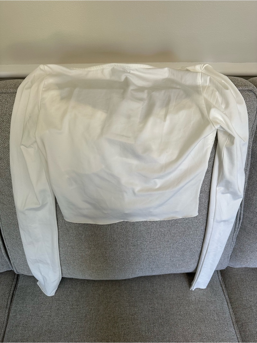 Princess Polly White Lace Long Sleeve Crop Top - Picture 2 of 3